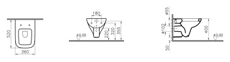 Унитаз подвесной VitrA S20 5507B003-0101