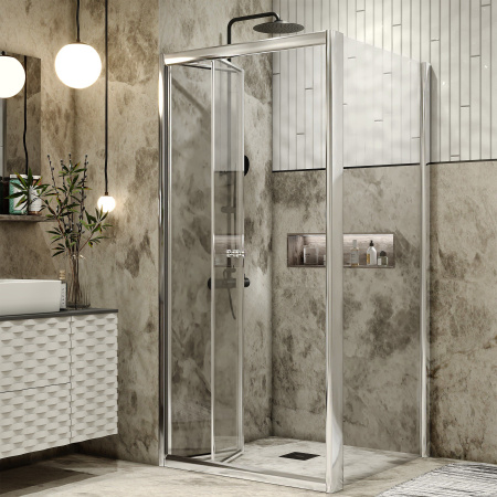 Душевое ограждение Grossman GR-8080 Alba2 (80*80*190) квадрат, складывающаяся дверь из двух частей