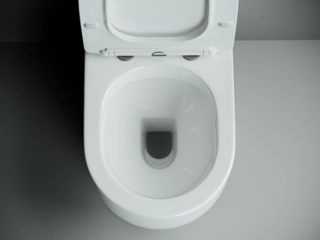 Напольный пристенный унитаз Ceramicanova Metropol Rimless, Белый, CN4001
