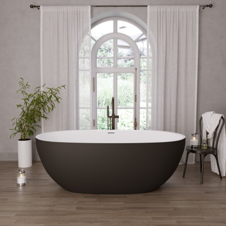 Ванна отдельностоящая Grossman GR-2403M Black Classic (150x78x58)