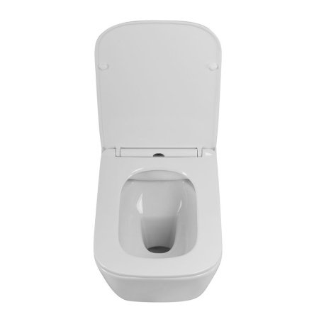 DUE 2.0 Унитаз подвесной безободковый с сиденьем дюропласт soft close BB7107CHR/SC