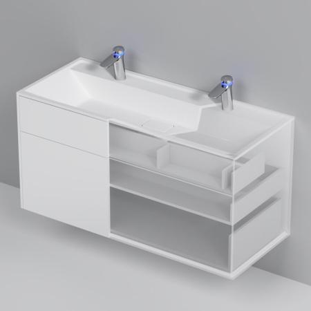 M50AFHX1203WM Inspire V2.0 База под раковину AM.PM, подвесная, 120 см, 3 ящика, push-to-open, белый матовый