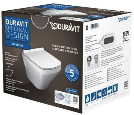 Унитаз подвесной Duravit Durastyle 45710900A1 с сиденьем микролифт