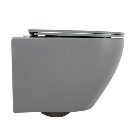 Унитаз подвесной безободковый BelBagno COLORATO BB062CHR-GR/BB062SC-GR