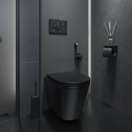 Унитаз подвесной IDDIS Calipso, черный матовый CALR3BMi25