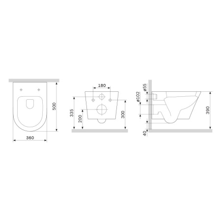 C741701SC Sense Подвесной унитаз AM.PM FlashClean с сиденьем микролифт
