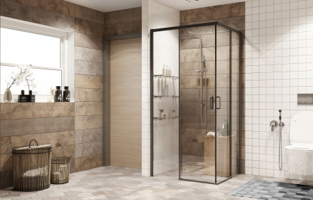 Душевое ограждение Ambassador Queen 11011204Black 1000x1000x2000