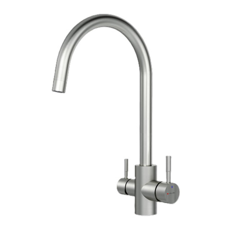 F85B07711 X-Joy S, Смеситель для кухни AM.PM с С-изливом с каналом для питьевой воды, сатин