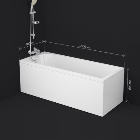 W72A-150-070W-A2 Ванна акриловая AM.PM spirit 150x70, без слива/перелива