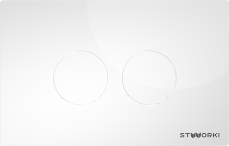 Комплект Унитаз подвесной STWORKI Готланд S13401WH безободковый, с микролифтом, глянцевый белый + Инсталляция + Кнопка Хельсинки 500470 белая