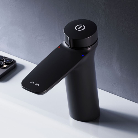 F50A02522 Inspire V2.0, TouchReel Смеситель для умывальника AM.PM, излив 125 мм, черный