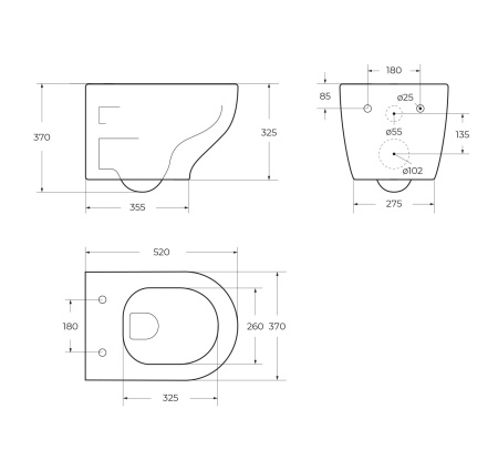 Унитаз подвесной безободковый BelBagno ACQUA BB340CHR/BB2020SC