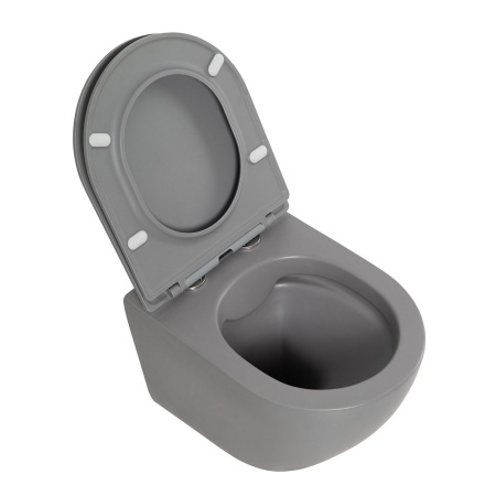 Унитаз подвесной безободковый BelBagno COLORATO BB062CHR-GR/BB062SC-GR