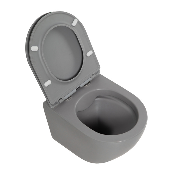 Унитаз подвесной безободковый BelBagno COLORATO BB062CHR-GR/BB062SC-GR