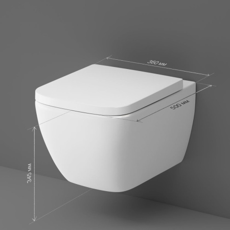 C901701SC Gem Подвесной унитаз AM.PM FlashClean с сиденьем микролифт