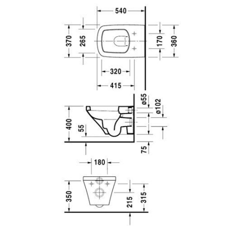 Унитаз подвесной Duravit DuraStyle 2536090000