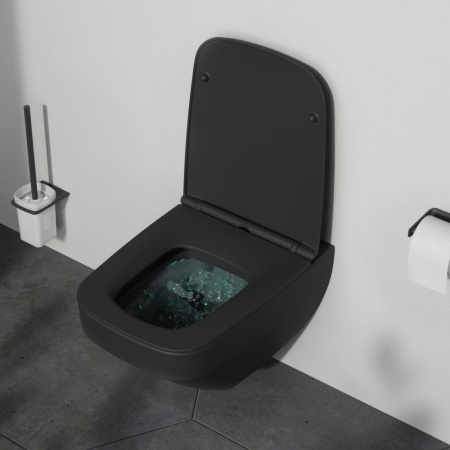 C50A1700MBSC Inspire V2.0 Подвесной унитаз AM.PM FlashClean с сиденьем микролифт, черн мат
