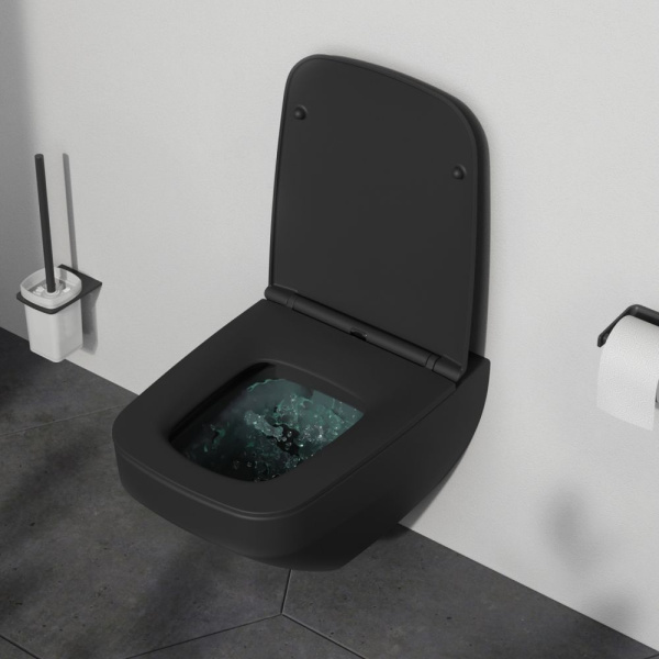 C50A1700MBSC Inspire V2.0 Подвесной унитаз AM.PM FlashClean с сиденьем микролифт, черн мат