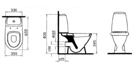 Унитаз-компакт VitrA Grand 9763B003-0567
