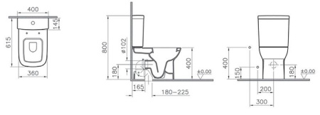 Унитаз-компакт VitrA S20 9800B003-7204 с микролифтом
