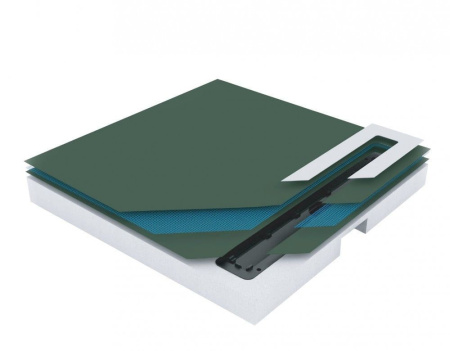 Душевой поддон под плитку Confluo Board UNI 900 со встроенный лотком Frameless Line 550, Pestan 40007821SS
