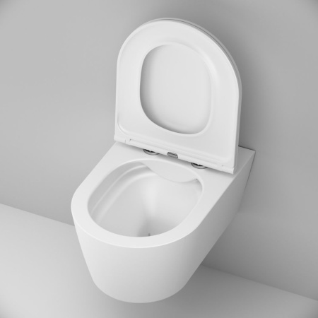 C8F1701MWSC Func Подвесной унитаз AM.PM 54 см FlashClean с сиденьем микролифт, бел мат