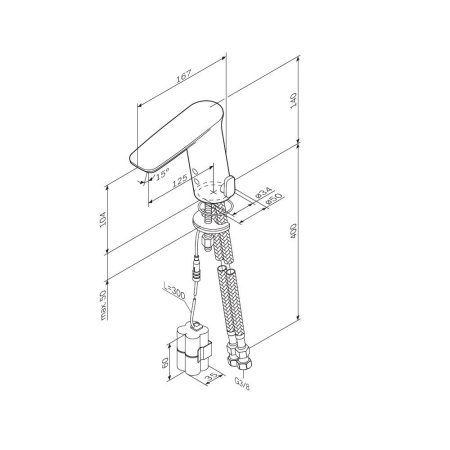 F50A02322 Inspire V2.0 Смеситель для умывальника AM.PM сенсорный, черный