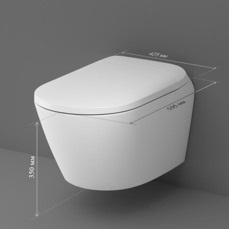 CCC301700SC Sensation Подвесной унитаз AM.PM с интегрированным электронным биде TouchReel