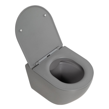 Унитаз подвесной безободковый BelBagno COLORATO BB062CHR-GR/BB062SC-GR