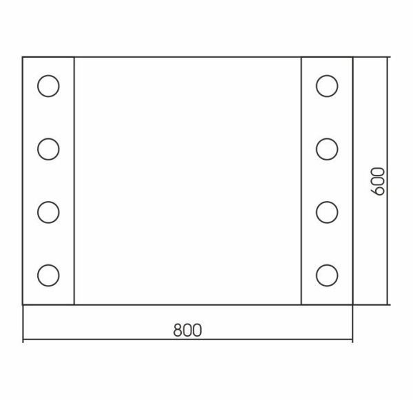 Зеркало Grossman STYLE 780601 (800x600) с механическим выключателем