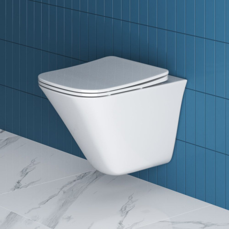 Унитаз подвесной безободковый BelBagno MARMI BB052CHR/BB052SC
