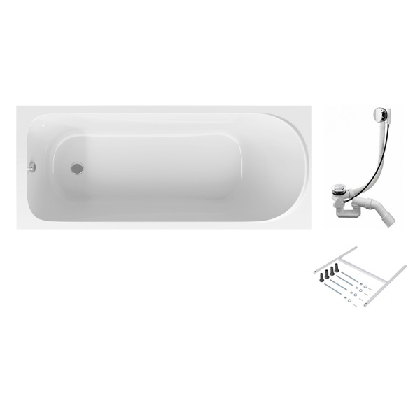 W75A-150-070W-KL Sense Ванна AM.PM 150x70, каркас, слив-перелив, комплект