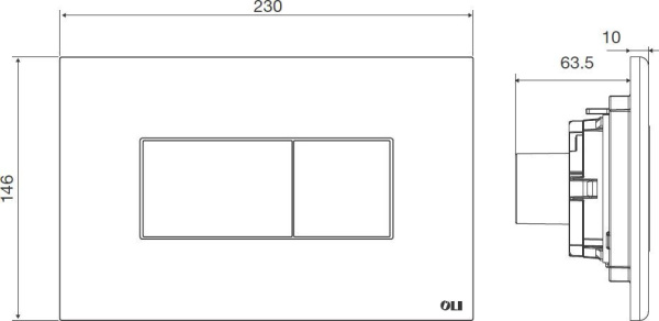 Инсталляция OLI 80 пневматическая + Панель слива KARISMA, хром глянец, OLI 300573pKA00