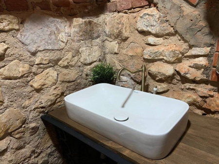 Накладная раковина Pestan Fluenta Round Washbasin 40008299 в комплекте с донным клапаном
