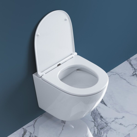 Унитаз подвесной безободковый BelBagno SFERA-R BB046CHR/BB870SC
