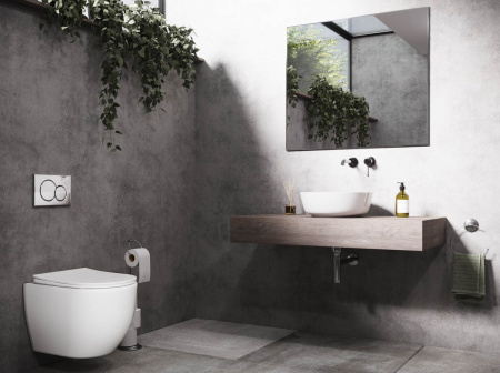 Подвесной унитаз Ceramicanova Mia Rimless, глубокий смыв, с крепежом для полностью скрытого монтажа,  ультратонким сидением и крышкой с функцией плавного закрытия CN1805