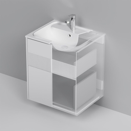 M8FFUX0602WM Func База под раковину AM.PM (push-to-open), 60 см, цвет белый матовый