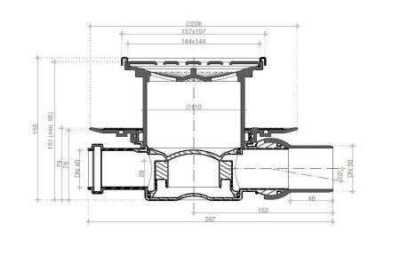 Точечный трап Pestan Confluo Standard 15х15 Plate 3 2in1 13702558