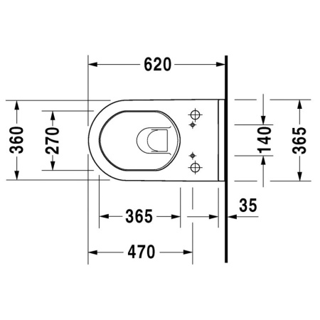 Унитаз подвесной Duravit Starck 3 2226590000