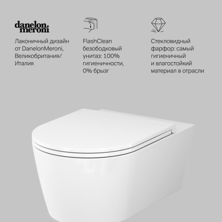 C8F1701SC Func Подвесной унитаз AM.PM 54 см FlashClean с сиденьем микролифт