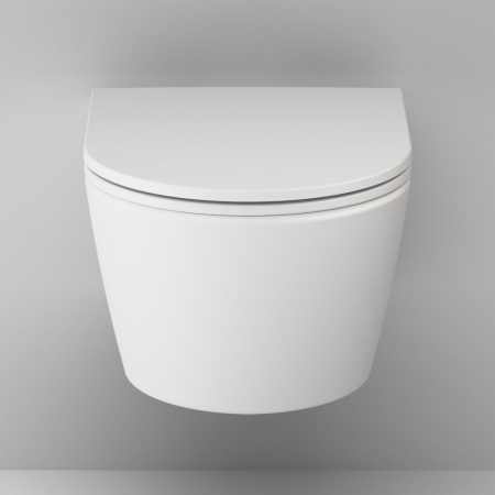 C8F1700MWSC Func Подвесной унитаз AM.PM 49 см FlashClean с сиденьем микролифт, бел мат