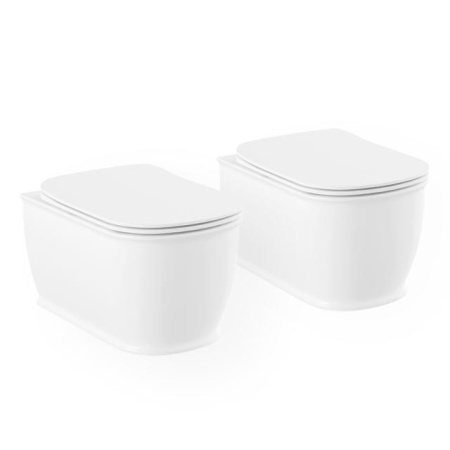 Комплект 2 в 1 Lavinia Boho Bell Pro 21020001, безободковый унитаз 2 штуки, сиденье