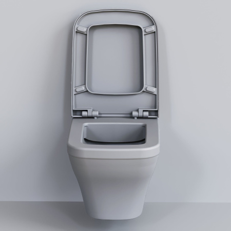 Унитаз Ambassador Benefit 203T20301R (535х340х360) серый матовый, подвесной безободковый с толстой крышкой
