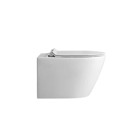 Унитаз подвесной Vincea Vito VT1-23 безободковый, цвет белый, ультратонкое soft-close сиденье