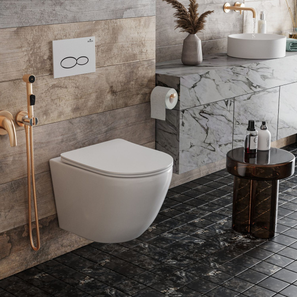 Подвесной унитаз RoxenBath Antares Tornado 530205-01 Rimless Soft Close