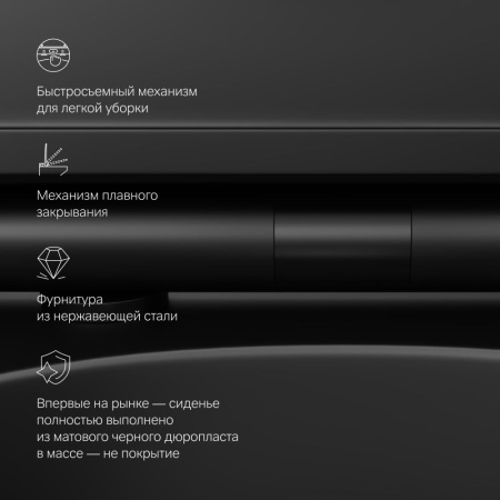 C701700MBSC Spirit V2.0 Подвесной унитаз AM.PM FlashClean с сиденьем микролифт, черн мат