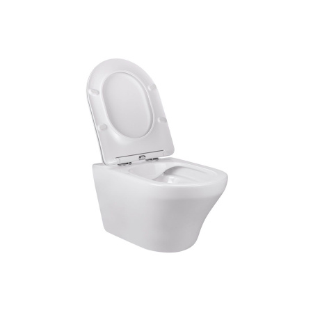 Унитаз подвесной Vincea Edge-M VT1-37 безободковый, цвет белый, ультратонкое soft-close сиденье