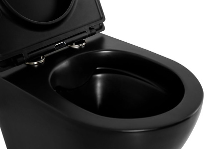 Унитаз подвесной безободковый BelBagno COLORATO, черный BB062CHR-MB/BB062SC-MB