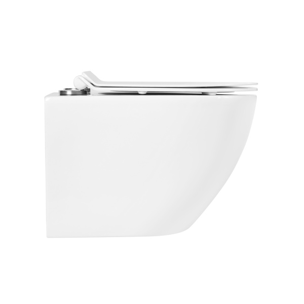 Унитаз подвесной безободковый BelBagno SFERA-R BB046CHR/BB2111SC