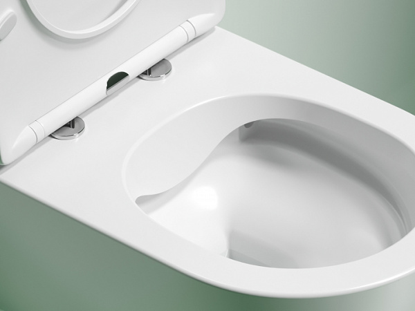 Подвесной унитаз Ceramicanova Modena  Rimless (цвет Белый Матовый) , глубокий смыв, с крепежом для полностью скрытого монтажа,  ультратонким сидением и крышкой с функцией плавного закрытия, дюропласт CN6063MW